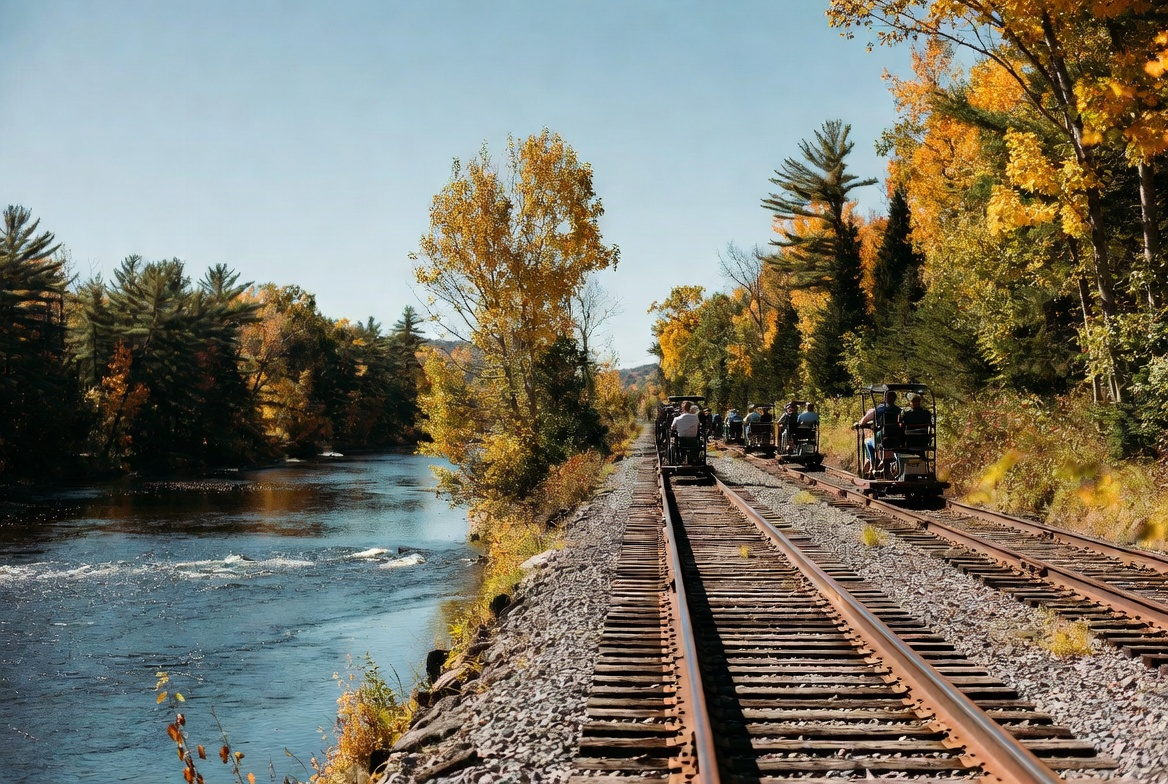 Rail Biking the Hudson Line