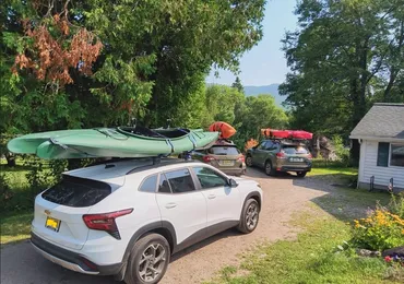 Kayaks ready for the water