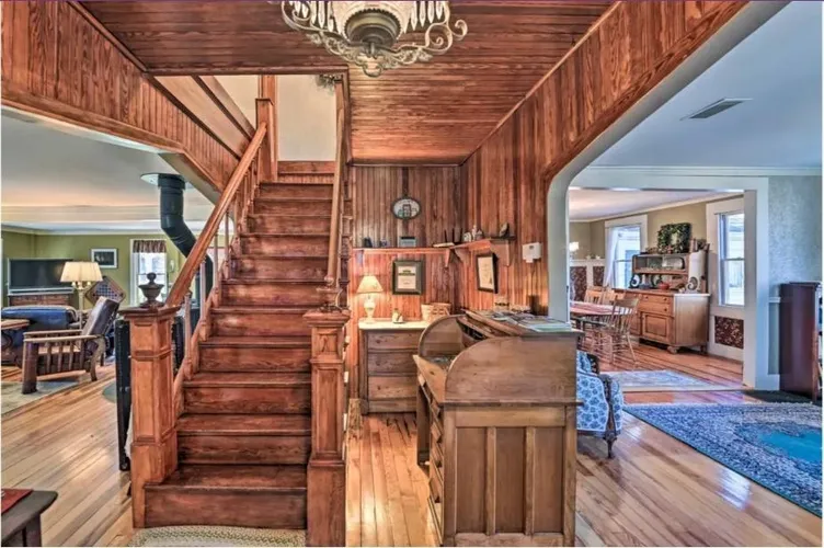 The Alpine Homestead interior staircase