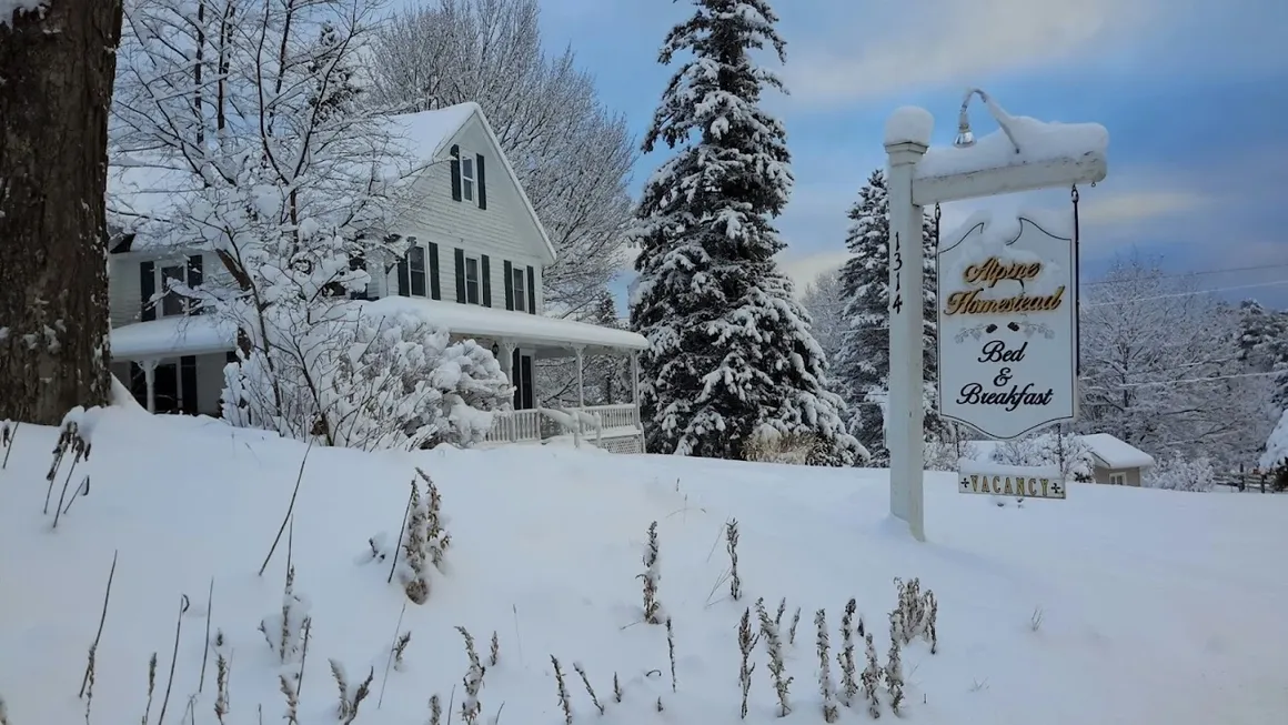 The homestead under fresh snow
